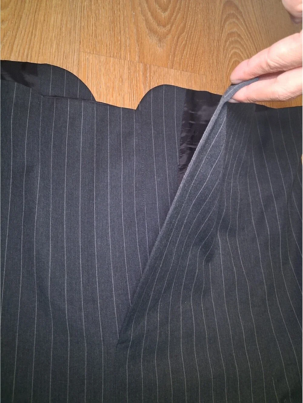 Jack Victor 2 Piece Suit Mens 48XL 38x32 Gray Striped Wool